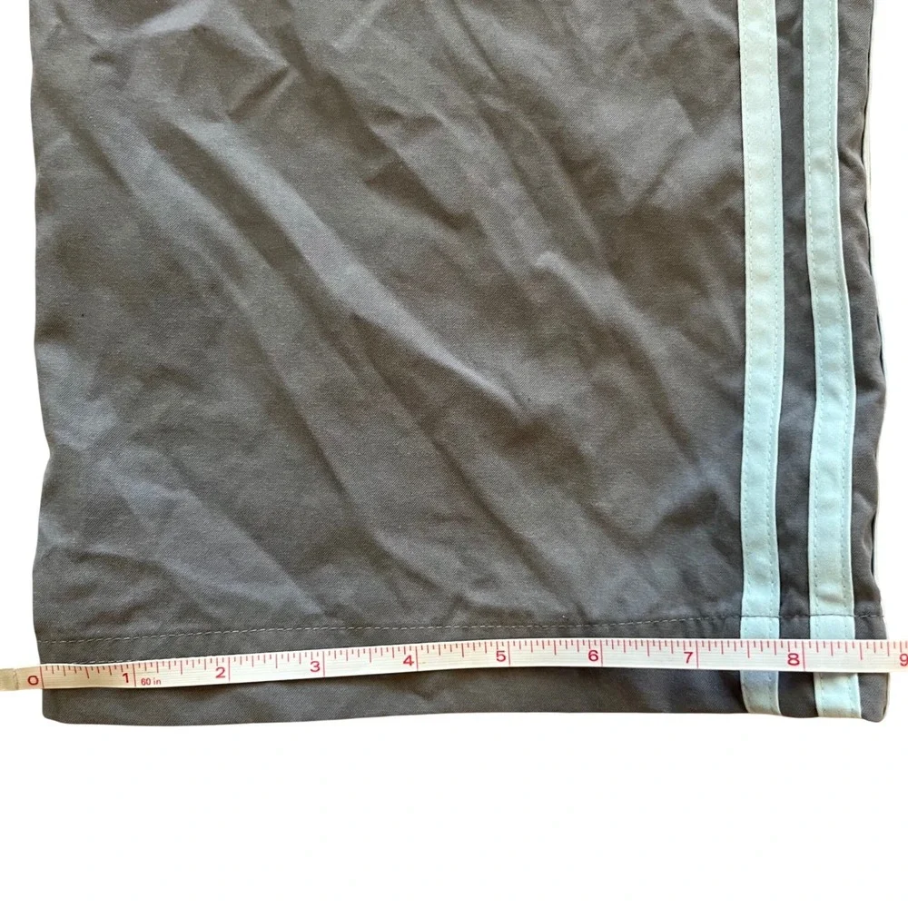 Adidas Performance Pchd Poly Pants Womens Medium Gray Blue Stripe Track Pockets